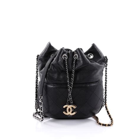 chanel black vintage drawstring bag|Chanel gabrielle bag backpack.